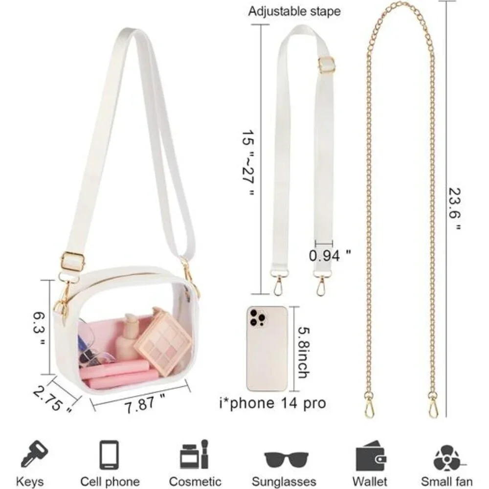 Clear Bag Stadium Approved, Clear Crossbody Bag for Stadium Events & Concert